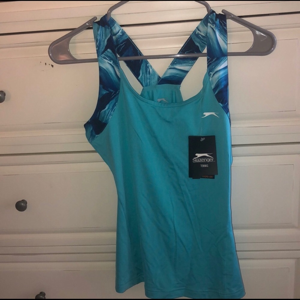 NWT Slazenger Tennis Printed Strap Tank Top